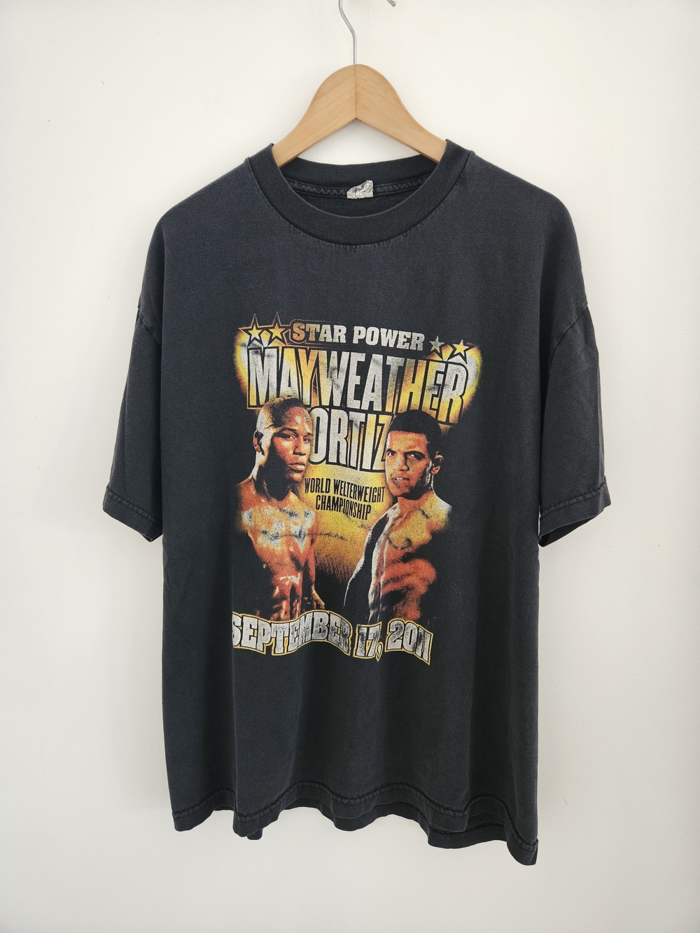 Star Power Mayweather Vs Ortiz Boxing Shirt Mens Extra Large